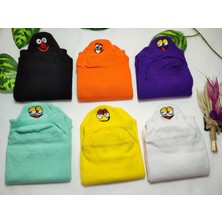 Nazeli 6 Çift Unisex Renkli Emoji Desenli Patik Çorap