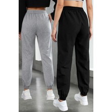 BSBSPOR Kışlık İçi Pamuklu Bol Eşofman Altı Set Ikili 2li Oversize Erkek Kadın Unisex Paçası Lastikli