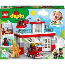 Bisepetim 10970 LEGO Duplo Itfaiye Merkezi ve Helikopter, 117 Parça +2 Yaş