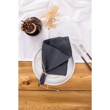 Wellstil Premium | 2'li Keten Gri Peçete 40 x 40 Cm