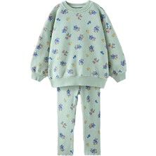 Babies Design Store Yeşil Çiçek Desenli Alt Üst Takım