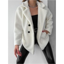 Zf Butik Dört Düğme Peluş Mont