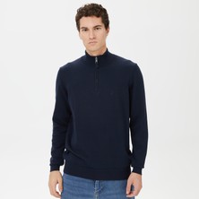 Nautica Erkek Lacivert Standart Fit Dik Yakalı Kazak S37104T.4NV