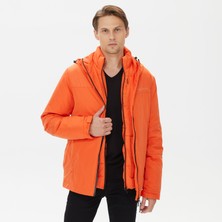 Nautıca Erkek Turuncu Standart Fıt Desenli Mont J37024T.8PR