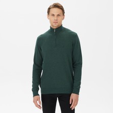 Nautica Erkek Yeşil Standart Fit Dik Yakalı Kazak S37104T.3PB