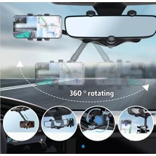 Jingyi 360°DÖNEBILEN ve Geri Çekilebilir Araç Telefonu Tutucu, Çok Fonksiyonlu Ayarlanabilir Araç Telefonu Tutucu, Evrensel Araç Dikiz Aynası Braketi (Yurt Dışından)