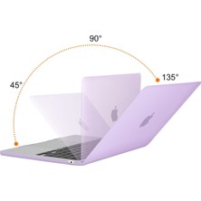 Jingyi MacBook Air 13.6 Inç Kılıf 2022 2023 Sürümü ile Uyumlu A2681 M2 Chip Liquid Retina Display Touch Id, Plastik Sert Kılıf&klavye ve Ekran Koruyucu&c Tipi Adaptör 2'li Paket, Mor (Yurt Dışından)