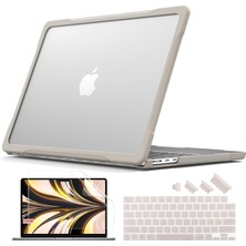 Jingyi M2 MacBook Air 13.6 Inç 2022 Model A2681 Mat Karbon Fiber Kenarlar Darbeye Dayanıklı, Çizilmez ve Parmak Izi Önleyici, Klavye Kapaklı Ekran Koruyucu, Haki Için Ultimate Koruma Kılı (Yurt Dışından)