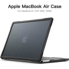 Jingyi M2 MacBook Air 13.6 Inç 2022 Model A2681 Mat Karbon Fiber Kenarlar Darbeye Dayanıklı, Çizilmez ve Parmak Izi Önleyici, Klavye Kapaklı Ekran Koruyucu, Siyah Için Ultimate Koruma Kıl (Yurt Dışından)