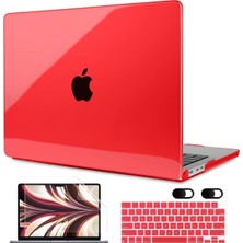 Jingyi MacBook Air 13.6 Inç Kılıf 2022 Piyasaya Sürüldü M2 Çipli A2681, Klavye Kılıfı ve MacBook Air M2 Kılıfı ile Uyumlu Kamera Kılıfı ile Dizüstü Bilgisayar Sert Kabuk Kılıfları, Şeffaf (Yurt Dışından)