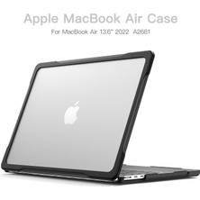 Jingyi M2 MacBook Air 13.6 Inç 2022 Model A2681 Mat Karbon Fiber Kenarlar Darbeye Dayanıklı, Çizilmez ve Parmak Izi Önleyici, Klavye Kapaklı Ekran Koruyucu, Yarı Saydam Için Üstün Koruma (Yurt Dışından)