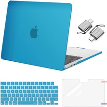 Jingyi MacBook Air 13.6 Inç Kılıf 2022 2023 Sürümü ile Uyumlu A2681 M2 Chip Liquid Retina Display Touch Id, Plastik Sert Kılıf&klavye ve Ekran Koruyucu&type C Adaptör 2'li Paket, Deniz Ma (Yurt Dışından)