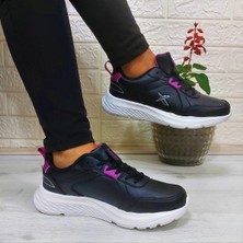 Kinetix Optımo Pu Siyah Fuspetli Comfort Atom Kadın Spor Ayakkabı