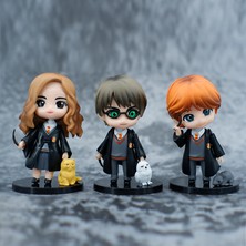 Red Ocean 3 Harry Potter Cadılık ve Büyücülük Okulu Anime Karakterleri Hermione Potter ve Ron Şekilli Kalıp Oyuncaklar (Yurt Dışından)