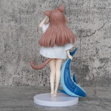 Red Ocean Soya Fasulyesi Tozu Figürü Ayakta Balık Yiyen Güzel Kız Kedi Kız Modeli Anime Iki Boyutlu Masaüstü Şasi Dekorasyon (Yurt Dışından)
