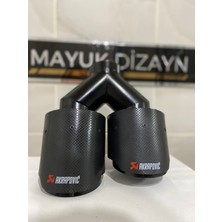 Akrapovic Karbon Egzoz Ucu Çift Çıkış 100MM Sağ --Mayukdizayn--