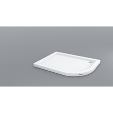 Shower 70*120 Oval Asimetrik Flat Duş Teknesi (H:7 Cm)