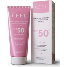 The Ceel Spf 50+ Tone Up Pink Sunscreen Ton Eşitleyici Yüz Güneş Kremi 50 ml