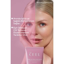 The Ceel Spf 50+ Tone Up Pink Sunscreen Ton Eşitleyici Yüz Güneş Kremi 50 ml