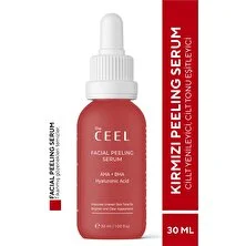 The Ceel Aha+Bha Cilt Tonu Eşitleyici & Yenileyici Kırmızı Peeling Serum 30 ml