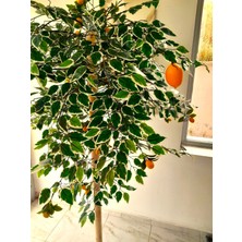 Yeşilada Yapay Limon Ağacı Limon Çiçeği 1.80 mt Boy Büyük Iri Sarı Limon Doğal Görünüm