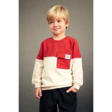 DeFacto Erkek Bebek Bisiklet Yaka Renk Bloklu İçi Yumuşak Tüylü Sweatshirt A9753A523AU