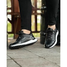 Itallano 5635 Deri Mat Siyah Sneaker Erkek Ayakkabı