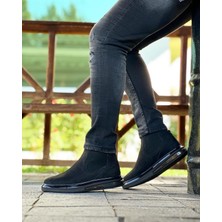 BLACK CARDİ SUEDE 0368 HAKİKİ DERİ SÜET ERKEK BOT SİYAH