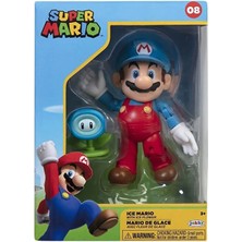 Jakks Pacific Nintendo Super Mario Figürü Buz Mario ve Çiçek Lisanslı 10 cm