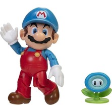 Jakks Pacific Nintendo Super Mario Figürü Buz Mario ve Çiçek Lisanslı 10 cm