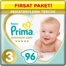 Prima Premium Care Bebek Bezi Fırsat Paketi 3 Beden 96 Adet