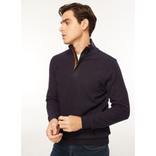 Fabrika Comfort Bato Yaka Düz Lacivert Erkek Sweatshırt FC3WM-SWT325