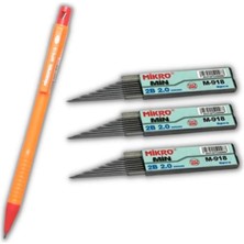 Tüftürük MİKRO 2.0 mm Kalın Uçlu Versatil Kalem 1 Adet ve 2.0 mm Kalın Uç Siyah 3 Adet