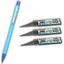 Tüftürük MİKRO 2.0 mm Kalın Uçlu Versatil Kalem 1 Adet ve 2.0 mm Kalın Uç Siyah 3 Adet