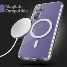 SPHONE Samsung Galaxy S23 Fe Kılıf Magsafe Wireles Şarj Destekli Clear Şeffaf Sararmaz Premium Renksiz Case