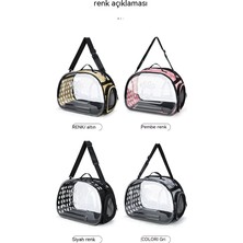 Asics Qıchu Moda Şeffaf Kedi Çantası Tote Omuz Nefes Köpek Outing Omuz Crossbody Çanta Katlanabilir Çok Kullanımlı Pet Çanta (Yurt Dışından)