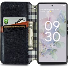 Yihang Boutique Google Pixel 6A Kart Tutuculu Cüzdan Pu Deri Çevirme Çubuğu Telefon Kılıfı (Yurt Dışından)