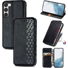 Yihang Boutique Samsung Galaxy S23 Plus Kart Tutuculu Cüzdan Pu Deri Çevirme Çubuğu Telefon Kılıfı (Yurt Dışından)