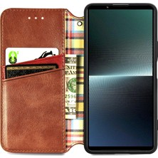 Yihang Boutique Sony Xperia 1 V Kart Tutuculu Cüzdan Pu Deri Çevirme Çubuğu Telefon Kılıfı (Yurt Dışından)