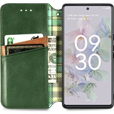 Yihang Boutique Google Pixel 6A Kart Tutuculu Cüzdan Pu Deri Çevirme Çubuğu Telefon Kılıfı (Yurt Dışından)