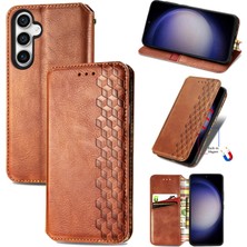 Yihang Boutique Samsung Galaxy S23 Fe Kart Tutuculu Cüzdan Pu Deri Çevirme Çubuğu Telefon Kılıfı (Yurt Dışından)