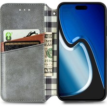 Yihang Boutique iPhone 15 Plus Kart Tutuculu Cüzdan Pu Deri Çevirme Çubuğu Telefon Kılıfı (Yurt Dışından)