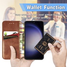 Yihang Boutique Samsung Galaxy S23 Fe Kart Tutuculu Cüzdan Pu Deri Çevirme Çubuğu Telefon Kılıfı (Yurt Dışından)
