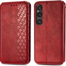 Yihang Boutique Sony Xperia 1 V Kart Tutuculu Cüzdan Pu Deri Çevirme Çubuğu Telefon Kılıfı (Yurt Dışından)