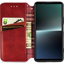 Yihang Boutique Sony Xperia 1 V Kart Tutuculu Cüzdan Pu Deri Çevirme Çubuğu Telefon Kılıfı (Yurt Dışından)