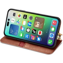 Yihang Boutique iPhone 14 Pro Kart Tutuculu Cüzdan Pu Deri Çevirme Çubuğu Telefon Kılıfı (Yurt Dışından)