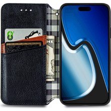 Yihang Boutique iPhone 15 Plus Kart Tutuculu Cüzdan Pu Deri Çevirme Çubuğu Telefon Kılıfı (Yurt Dışından)