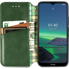 Yihang Boutique Nokia 1.4 Kart Tutuculu Cüzdan Pu Deri Çevirme Çubuğu Telefon Kılıfı (Yurt Dışından)