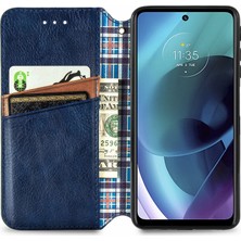 Yihang Boutique Motorola Moto G51 Kart Tutuculu Cüzdan Pu Deri Çevirme Çubuğu Telefon Kılıfı (Yurt Dışından)