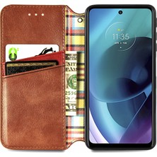 Yihang Boutique Motorola Moto G51 Kart Tutuculu Cüzdan Pu Deri Çevirme Çubuğu Telefon Kılıfı (Yurt Dışından)